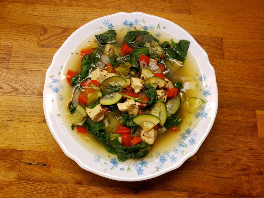You are currently viewing Skinny Pesto Chicken Soup